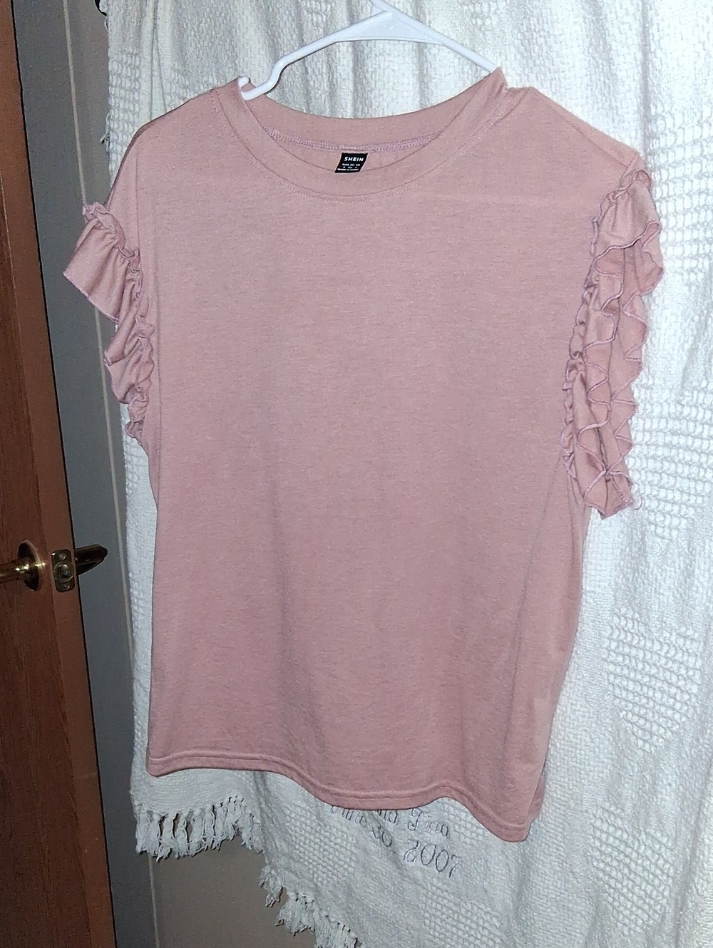 Womens Ruffle Sleeve Shirt